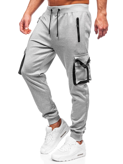 Pantalon de jogging cargo sportrif pour homme gris Bolf 8K1116