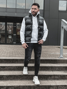 Homme Gilet matelassé Noir Bolf 0023-A