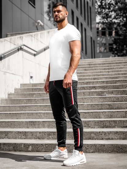 Pantalon de jogging sportif pour homme noir Bolf K10336A