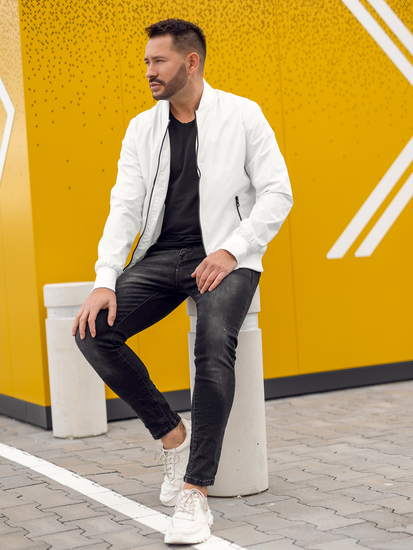 Blouson bomber de transition pour homme blanc Bolf 7116A