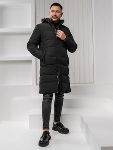 Homme Blouson d'hiver longue matelassée Noir Bolf 31M5009A1