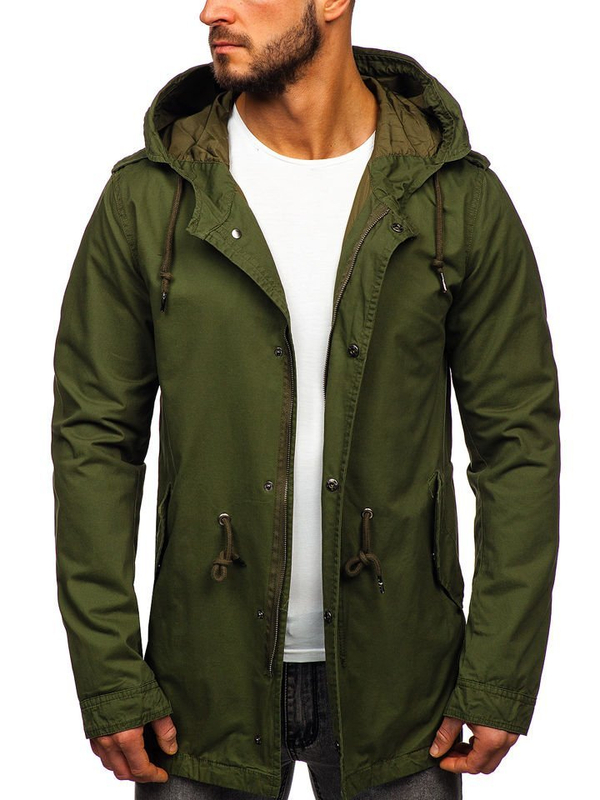 Blouson pour homme de transition parka vert Bolf 5391