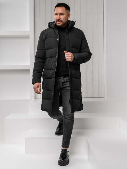 Homme Blouson d'hiver longue matelassée Noir Bolf 31M5009A1