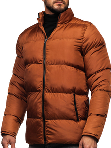 Blouson d'hiver matelassé pour homme marron Bolf 0025