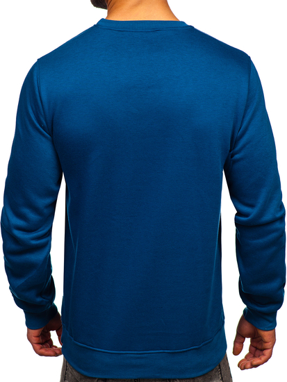 Sweat-shirt sans capuche pour homme indigo Bolf 2001