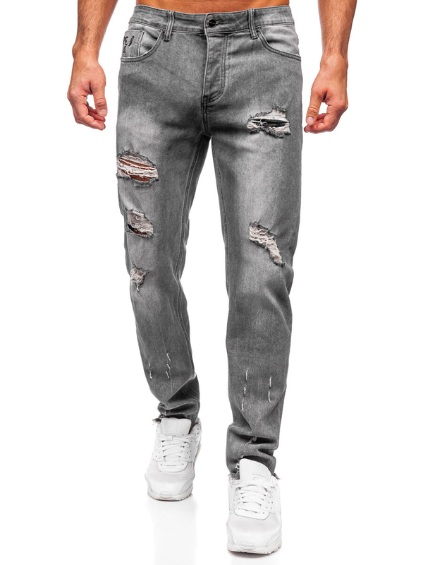 Homme Pantalon en jean regular fit Gris Bolf MP0237G
