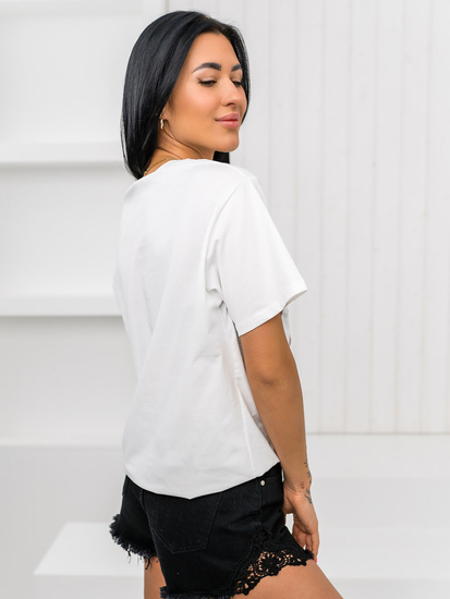 Femme T-shirt imprimé Blanc Bolf 96T636