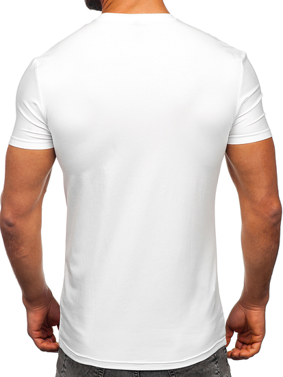Tee-shirt imprimé pour homme blanc Bolf MT3056
