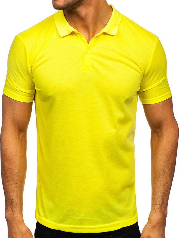 Polo jaune-fluo pour homme Bolf GD02