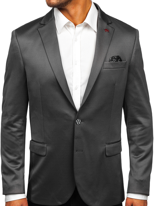 Homme Veste de costume élégante Gris Bolf 022