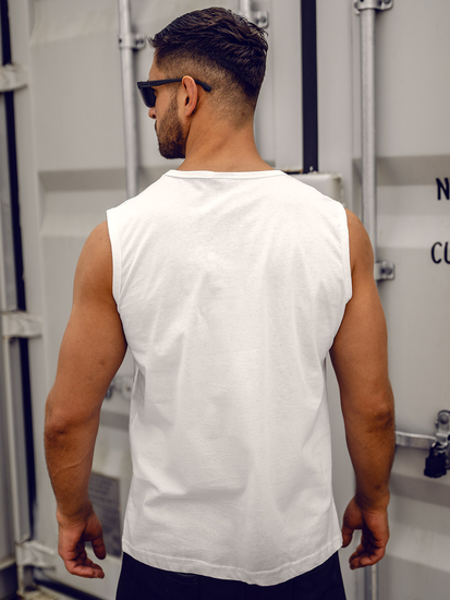 Homme Débardeur imprimé Blanc Bolf 14821A