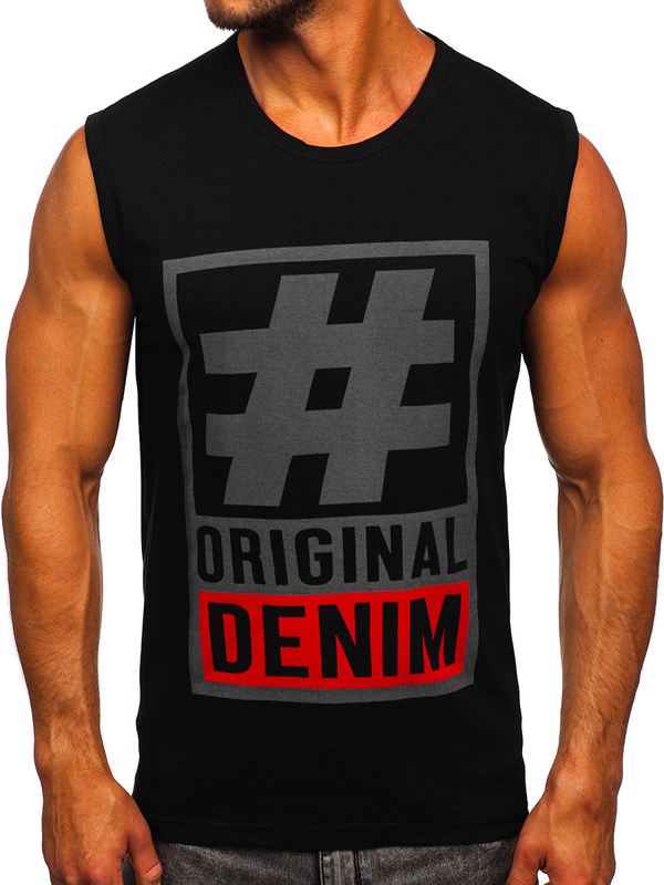 Débardeur imprimé noir-graphite Bolf 19802