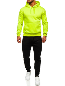 Survêtement avec sweat-shirt à capuche kangourou pour homme céladon clair Bolf D002-72