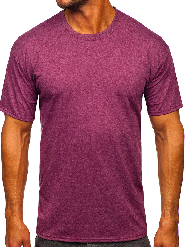 Homme T-shirt basic Bordeaux Bolf B10