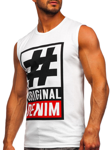 Débardeur imprimé blanc Bolf 19802