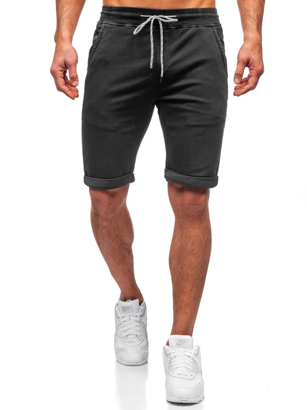 Pantalon court short noir pour homme Bolf KG3723