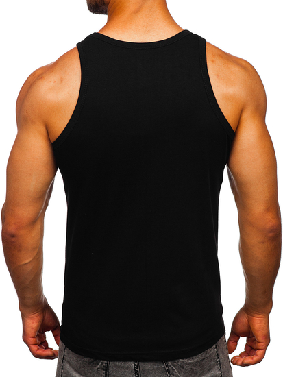 Tank top de boxeur noir-graphite avec imprimé Bolf 14834