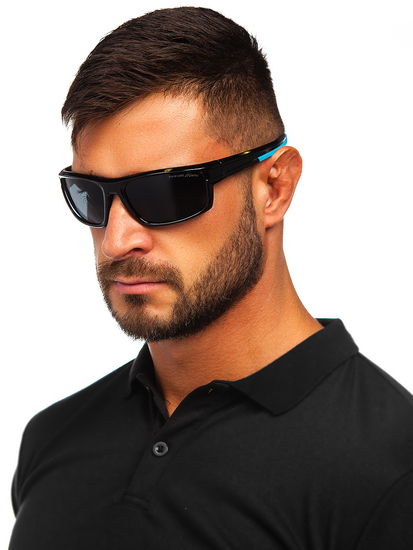 Lunettes de soleil noir-bleu Bolf MIAMI7