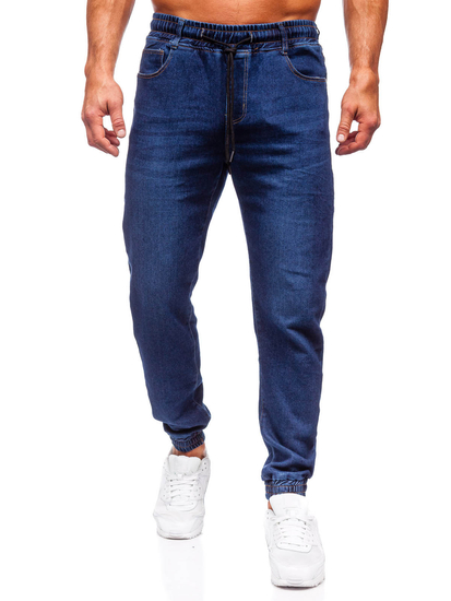 Homme Pantalon jogger en jean Bleu foncé Bolf 8130