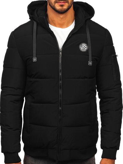 Homme Blouson d'hiver matelassé Noir Bolf 31M5028
