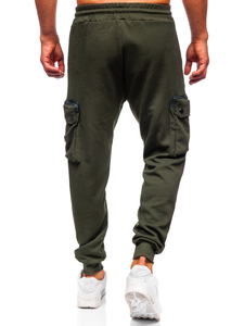 Femme Pantalon de jogging cargo Vert Bolf K17