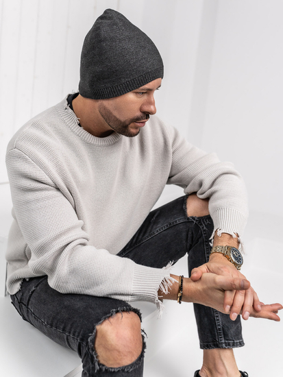 Homme Bonnet d'hiver Graphite Bolf 387061