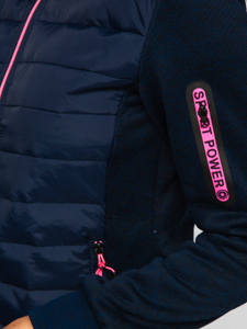 Sweat-shirt à capuche femme bleu marine Bolf KSW4001A1