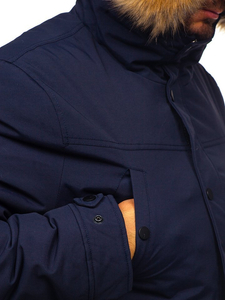 La parka d'hiver pour homme bleu foncé Bolf 1972