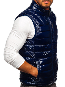 Gilet bleu foncé matelassé pour hommeBolf R0109A
