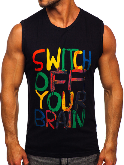 Tank top avec imprimé noir Bolf 14803-1