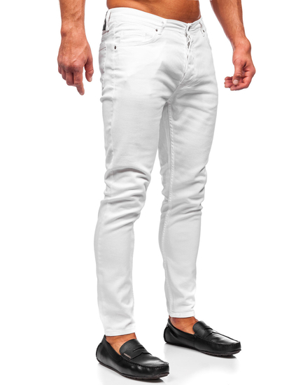 Pantalon jean skinny fit pour homme blanc Bolf R927