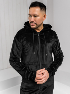 Homme Survêtement en velours à capuche Noir Bolf 8C1538A1