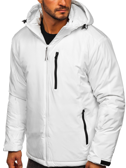 Blouson d'hiver sportif pour homme blanc Bolf HH011