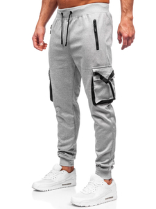 Pantalon de jogging cargo sportrif pour homme gris Bolf 8K1116