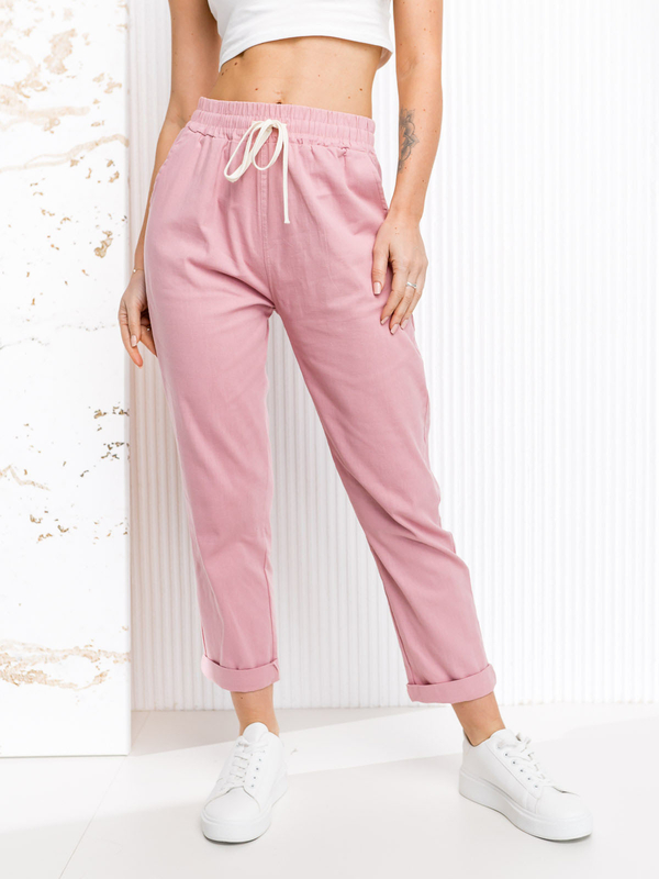 Femme Pantalons textiles Rose Bolf W7832