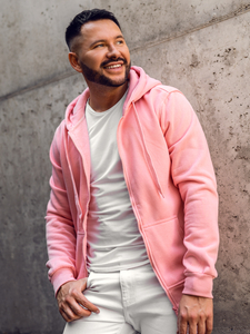 Sweat-shirt à capuche pour homme rose clair Bolf 2008A