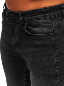 Homme Pantalon en jean slim fit Noir Bolf 6687
