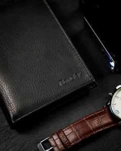 Portefeuille en cuir pour homme noir 12227