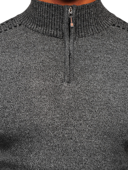 Pull à col montant pour homme graphite Bolf S8279