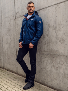 Homme Blouson softshell de transition Bleu foncé Bolf BK122A