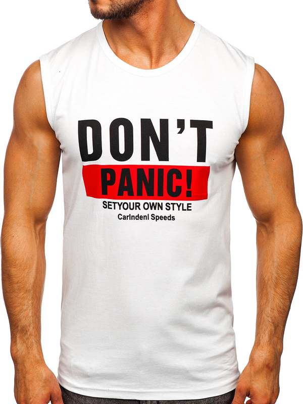 Débardeur imprimé blanc Bolf 14827