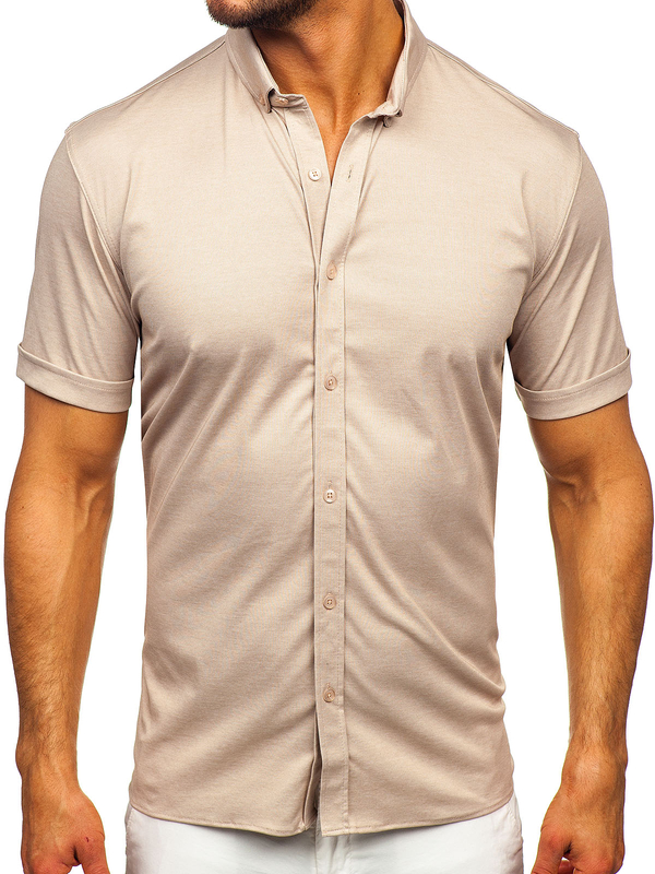 Homme Chemise à manches courtes Beige Bolf 2005