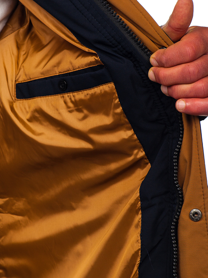 Homme Blouson d'hiver matelassé Bleu foncé Bolf 7330