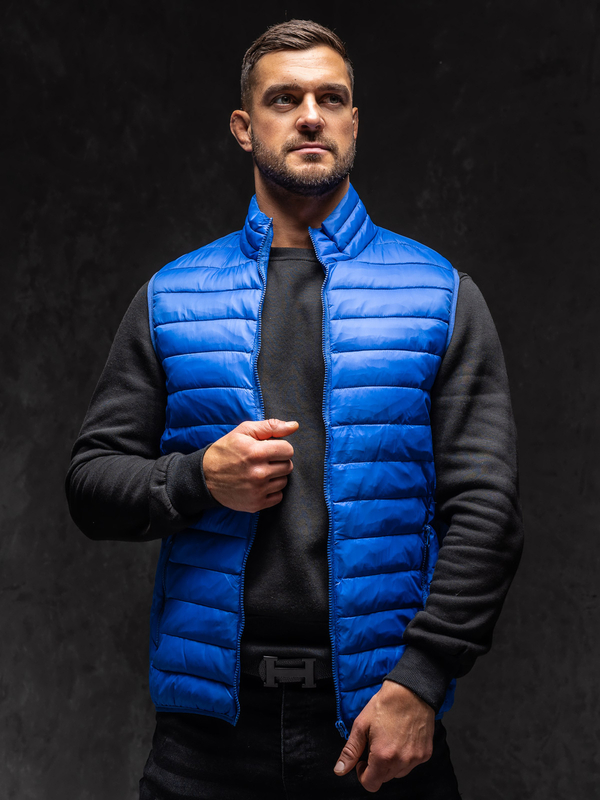 Homme Gilet matelassé Bleu Bolf LY32A1