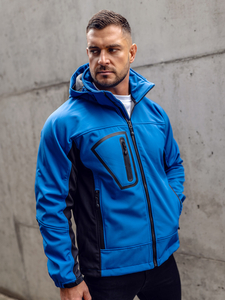 Homme Blouson softshell de transition Bleu Bolf T019A