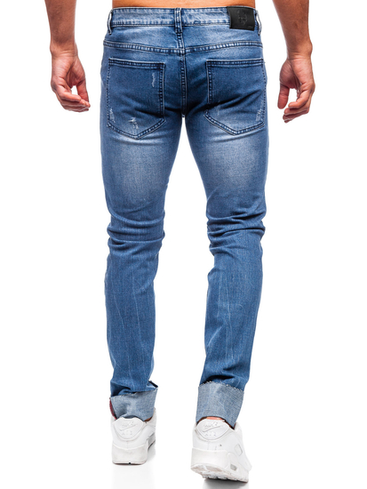 Homme Pantalon en jean slim fit Bleu Bolf MP0126B