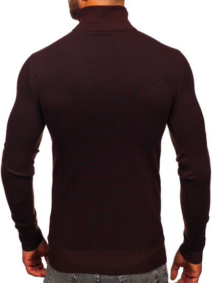 Homme Pull à col roulé Marron Bolf W2-20125
