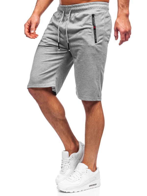 Pantalon court sportif gris pour homme Bolf JX505