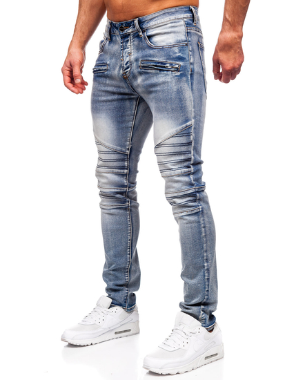 Homme Pantalon en jean slim fit Bleu foncé Bolf MP0094BS