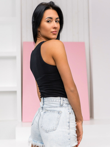 Femme Débardeur à lacets Noir Bolf 17K552